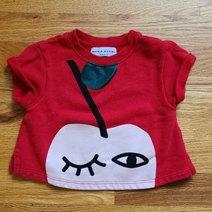 Sonia Rykiel Christa cropped cherry top size 2y